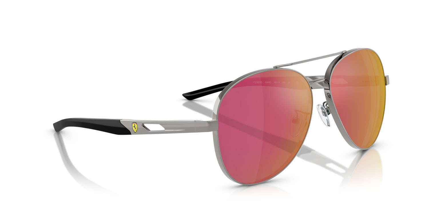Occhiali da sole Ferrari Scuderia FZ 5002D (104/6Q) colore gunmetal forma aviator lenti rosso specchiato