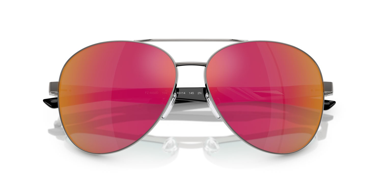 Occhiali da sole Ferrari Scuderia FZ 5002D (104/6Q) colore gunmetal forma aviator lenti rosso specchiato