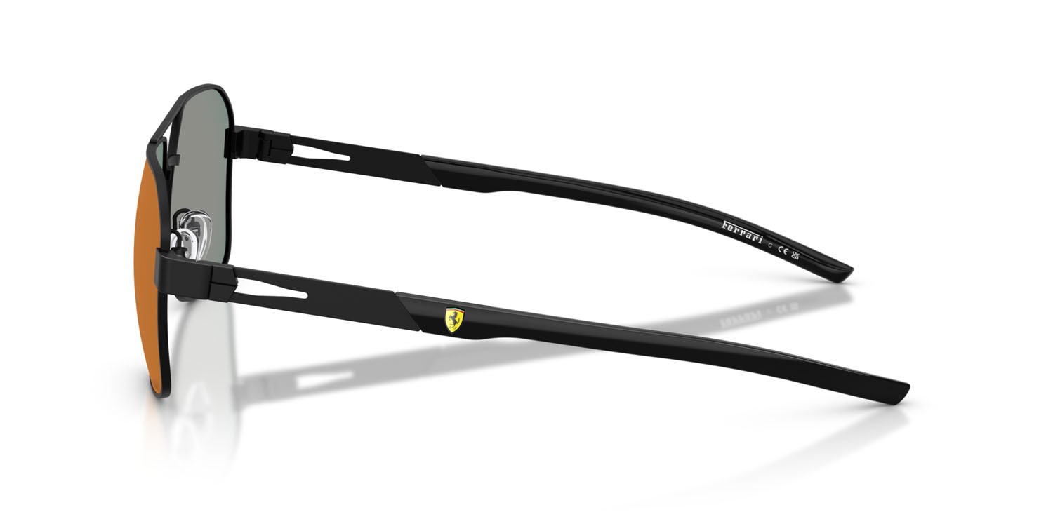 Occhiali da sole Ferrari Scuderia FZ 5003 (101/6P) colore nero opaco forma quadrato lenti nero/specchio rosso
