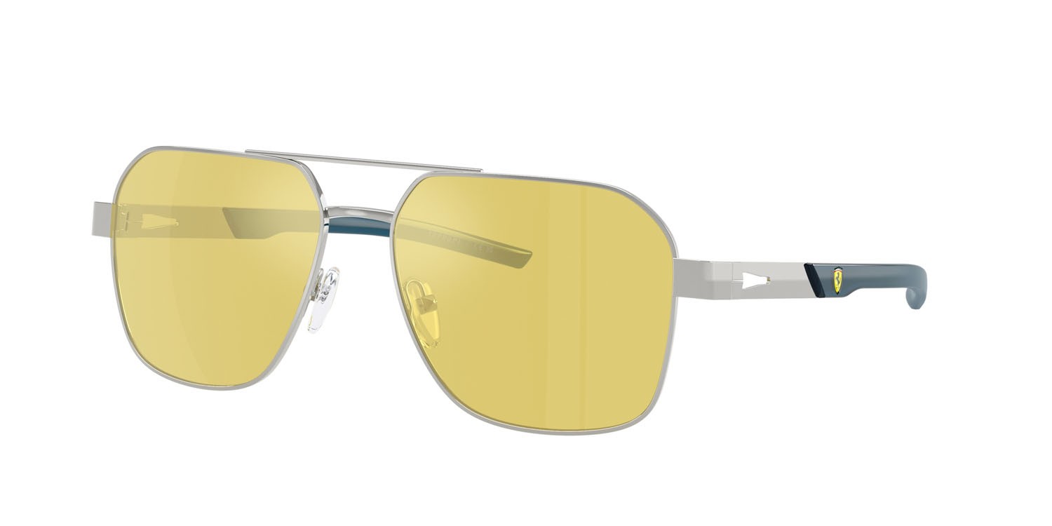 Occhiali da sole Ferrari Scuderia FZ 5003 (103/V9) colore argento forma quadrato lenti giallo a specchio