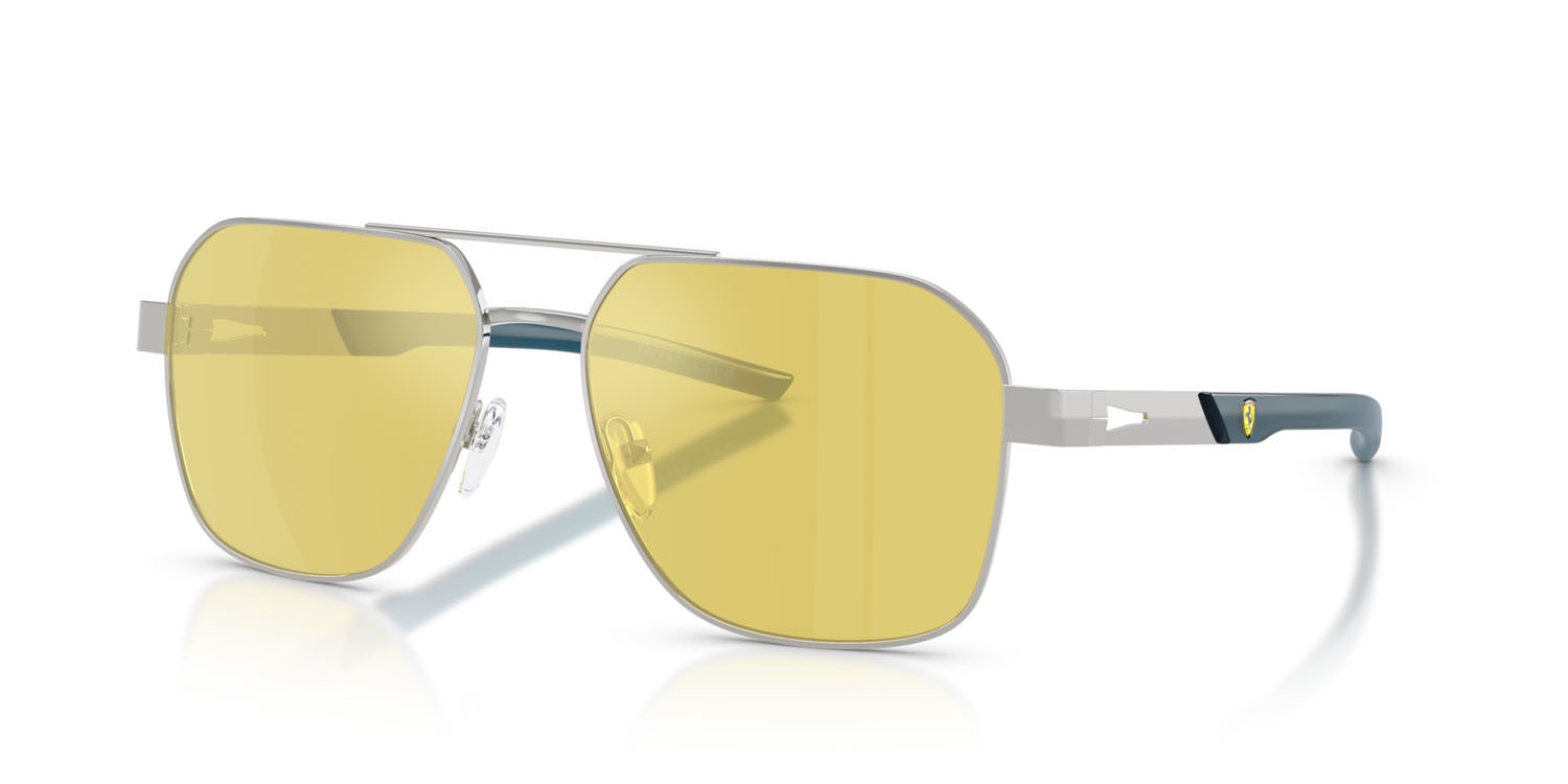 Occhiali da sole Ferrari Scuderia FZ 5003 (103/V9) colore argento forma quadrato lenti giallo a specchio