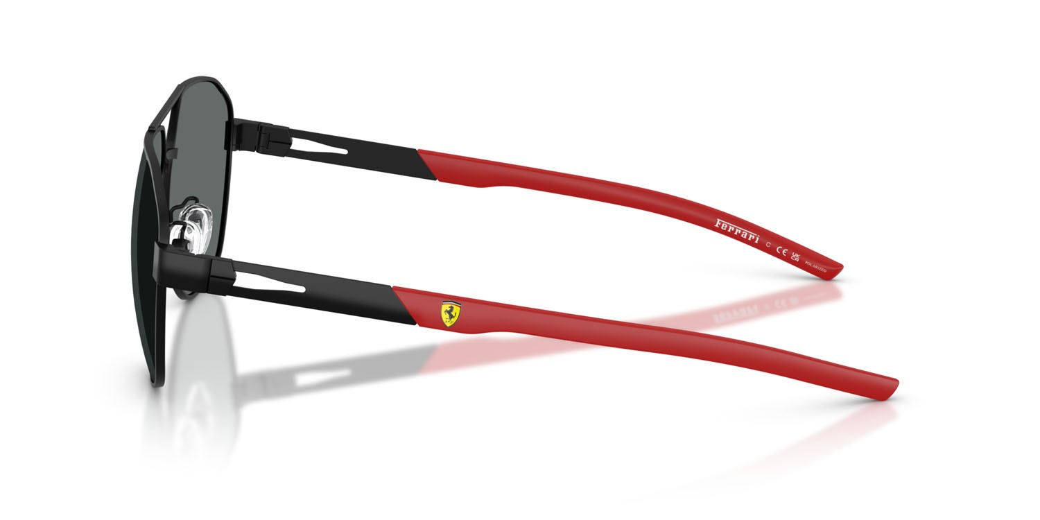 Occhiali da sole Ferrari Scuderia FZ 5004D (101/81) colore nero opaco forma irregolare lenti polar grigio scuro