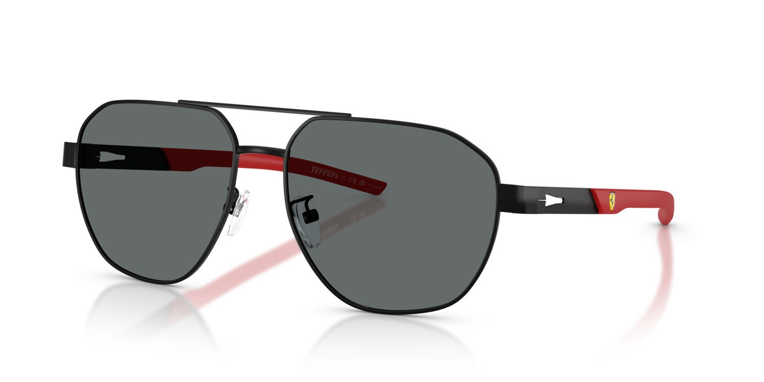 Occhiali da sole Ferrari Scuderia FZ 5004D (101/81) colore nero opaco forma irregolare lenti polar grigio scuro