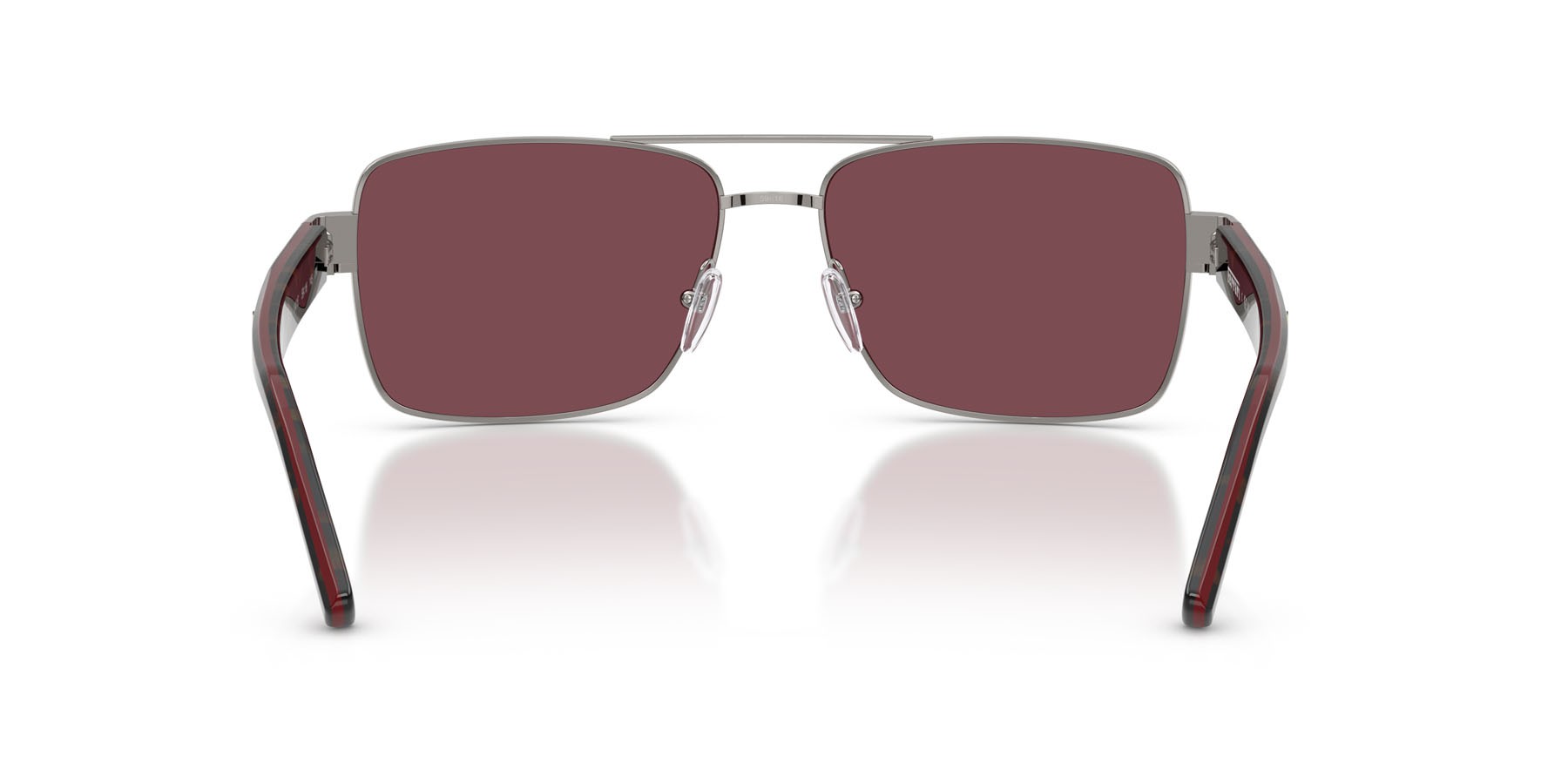 Occhiali da sole Ferrari Scuderia FZ 5005 (104/1E) colore gunmetal lucido forma rettangolare lenti rosso ferrari esclusivo