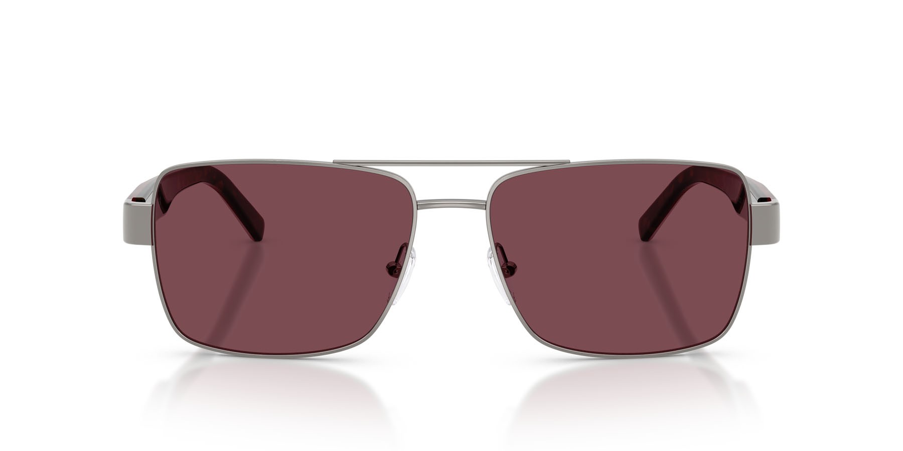 Occhiali da sole Ferrari Scuderia FZ 5005 (104/1E) colore gunmetal lucido forma rettangolare lenti rosso ferrari esclusivo