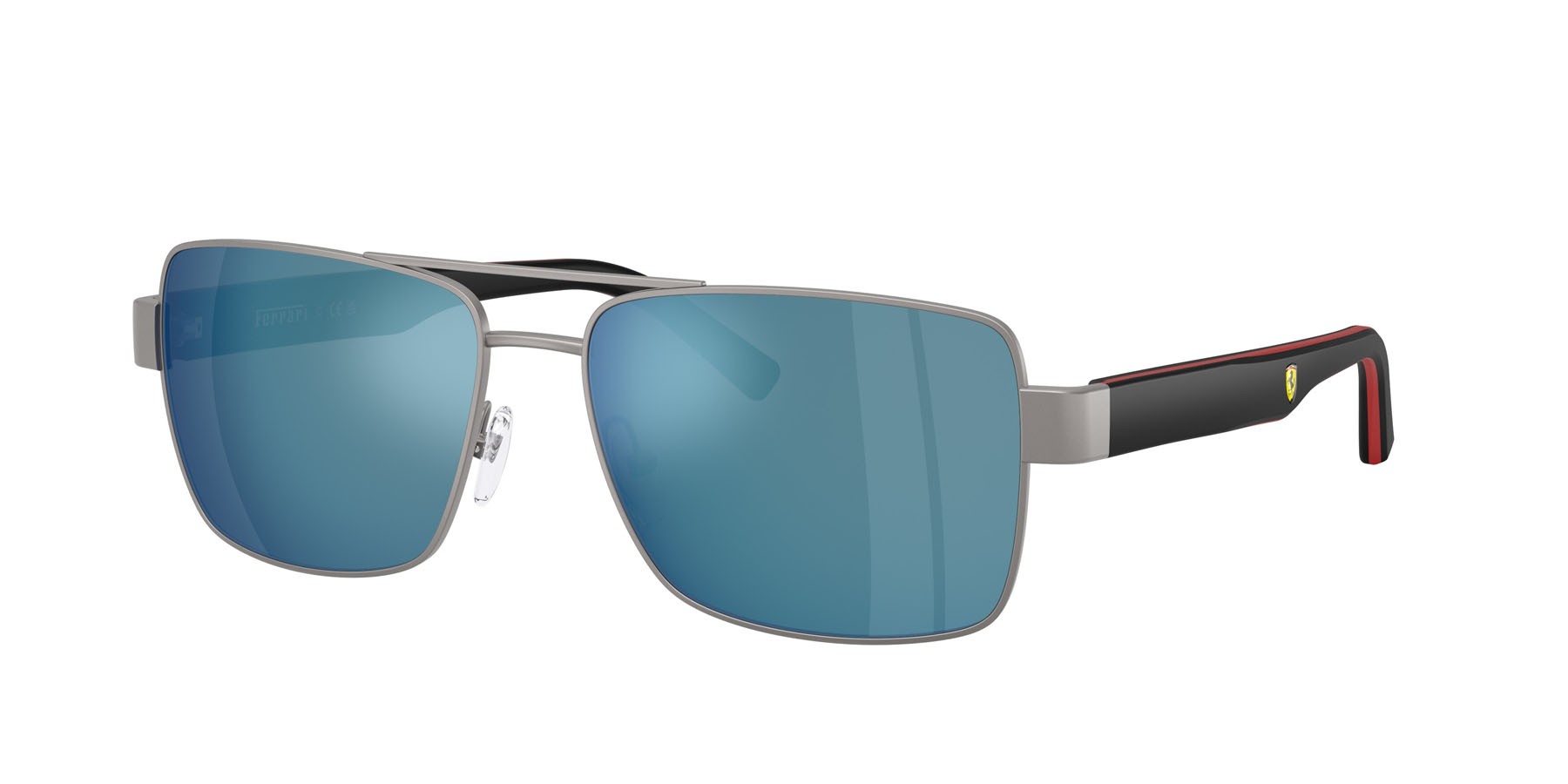 Occhiali da sole Ferrari Scuderia FZ 5005 (115/55) colore gunmetal opaco forma rettangolare lenti blu a specchio
