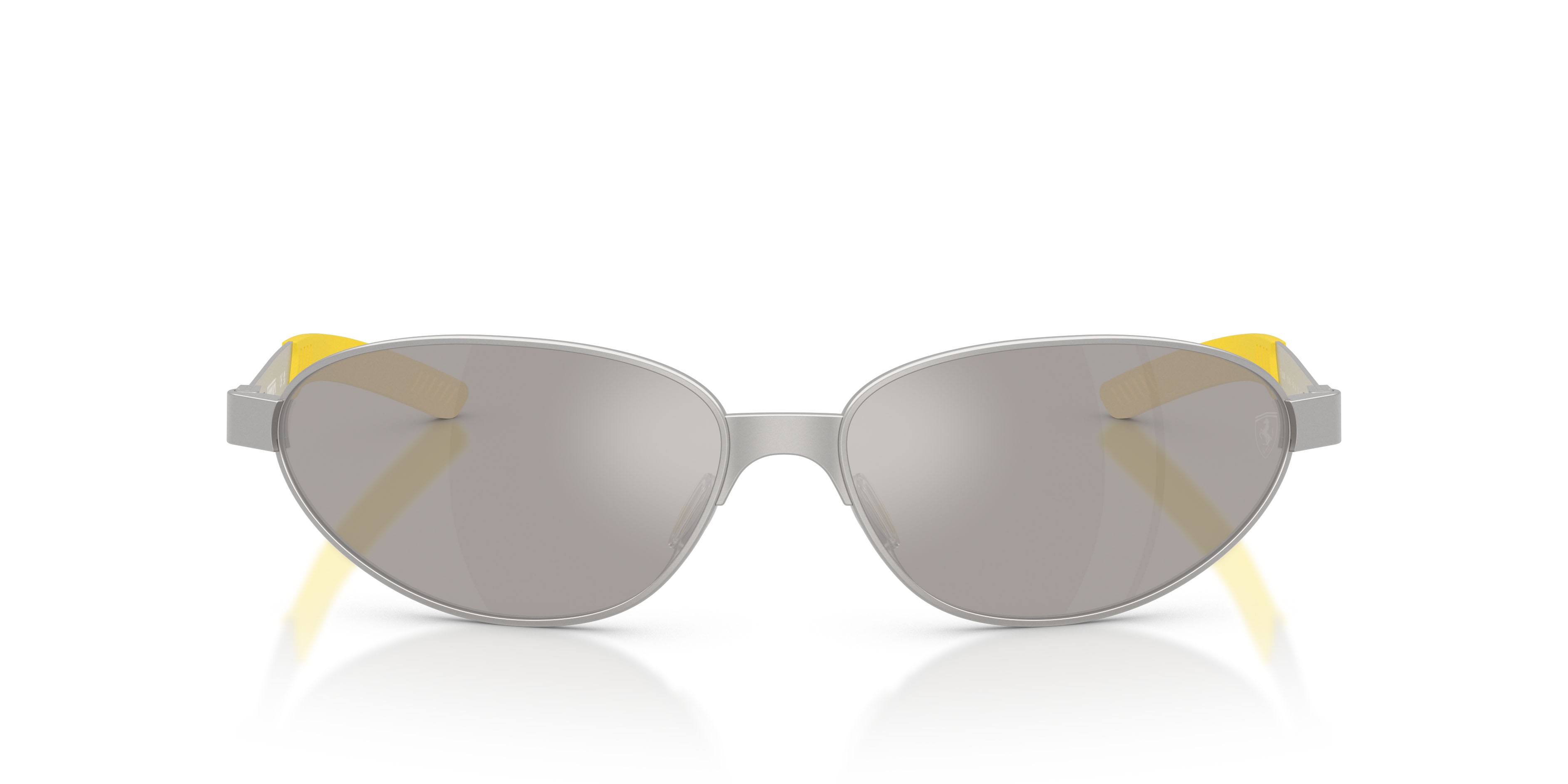 Occhiali da sole Ferrari Scuderia FZ 5008 (135/6G) colore argento opaco forma ovale lenti specchiata grigia