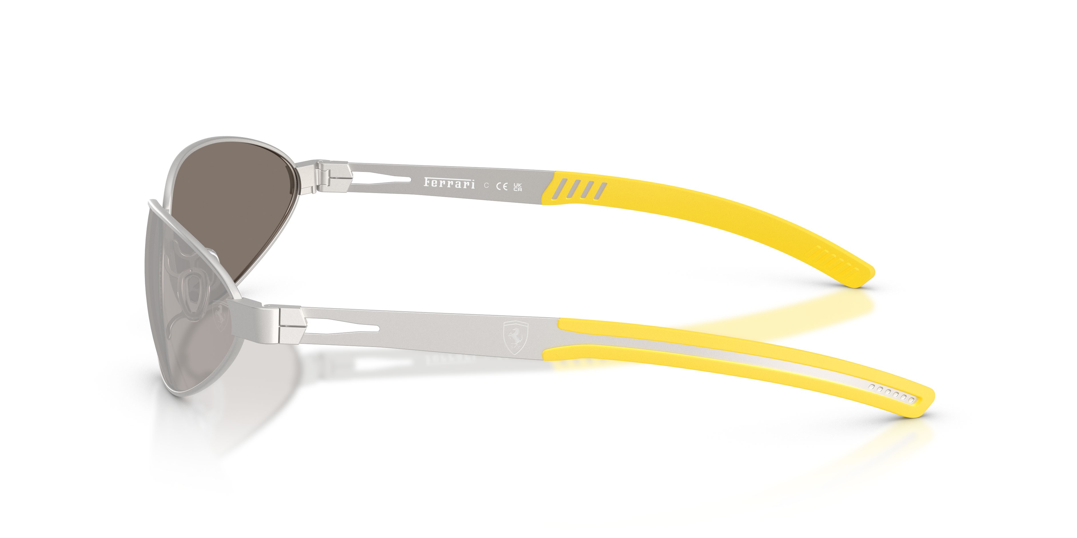 Occhiali da sole Ferrari Scuderia FZ 5008 (135/6G) colore argento opaco forma ovale lenti specchiata grigia