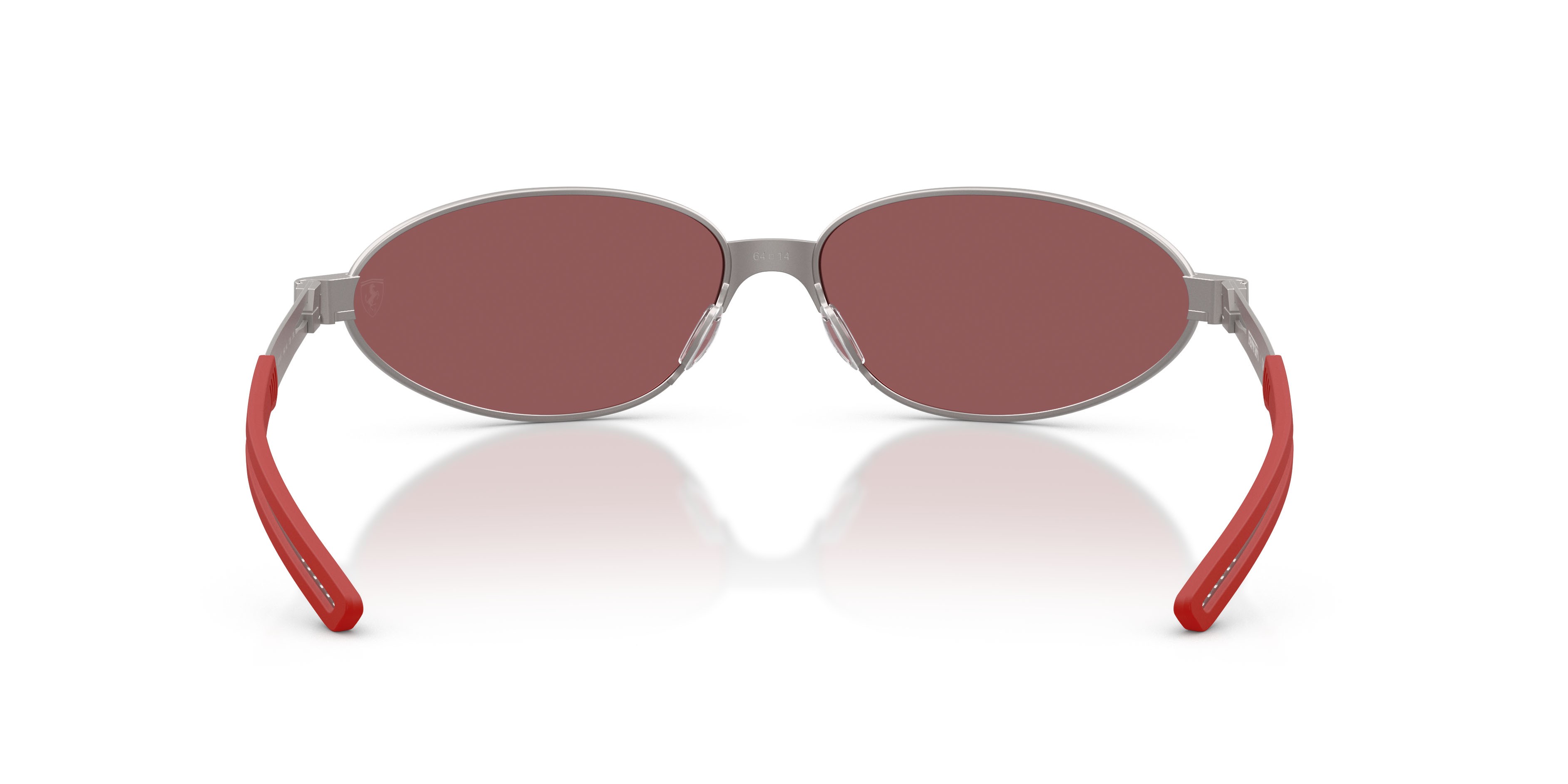 Occhiali da sole Ferrari Scuderia FZ 5008 (137/1E) colore gunmetal opaco forma ovale lenti rosso