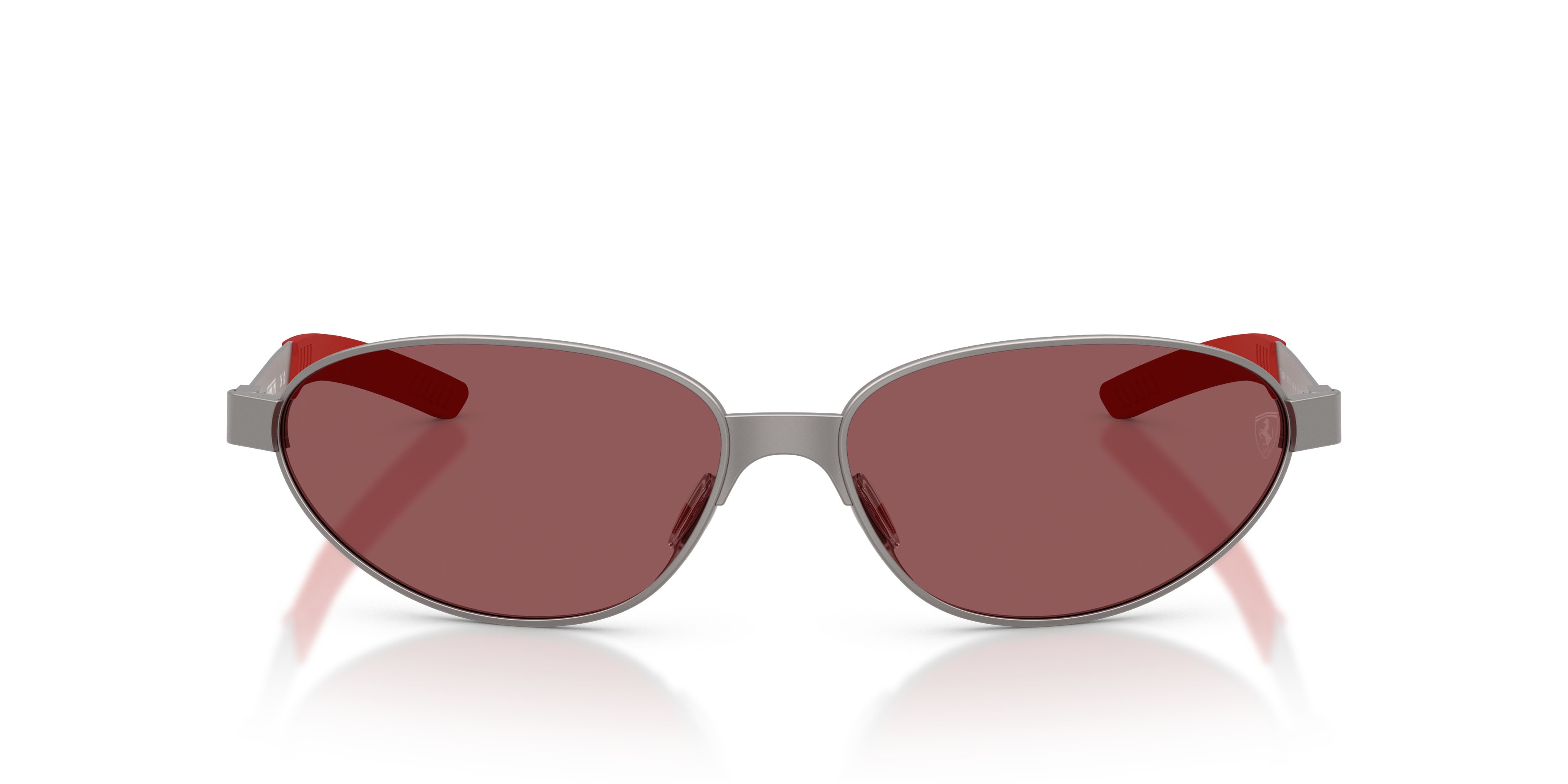 Occhiali da sole Ferrari Scuderia FZ 5008 (137/1E) colore gunmetal opaco forma ovale lenti rosso