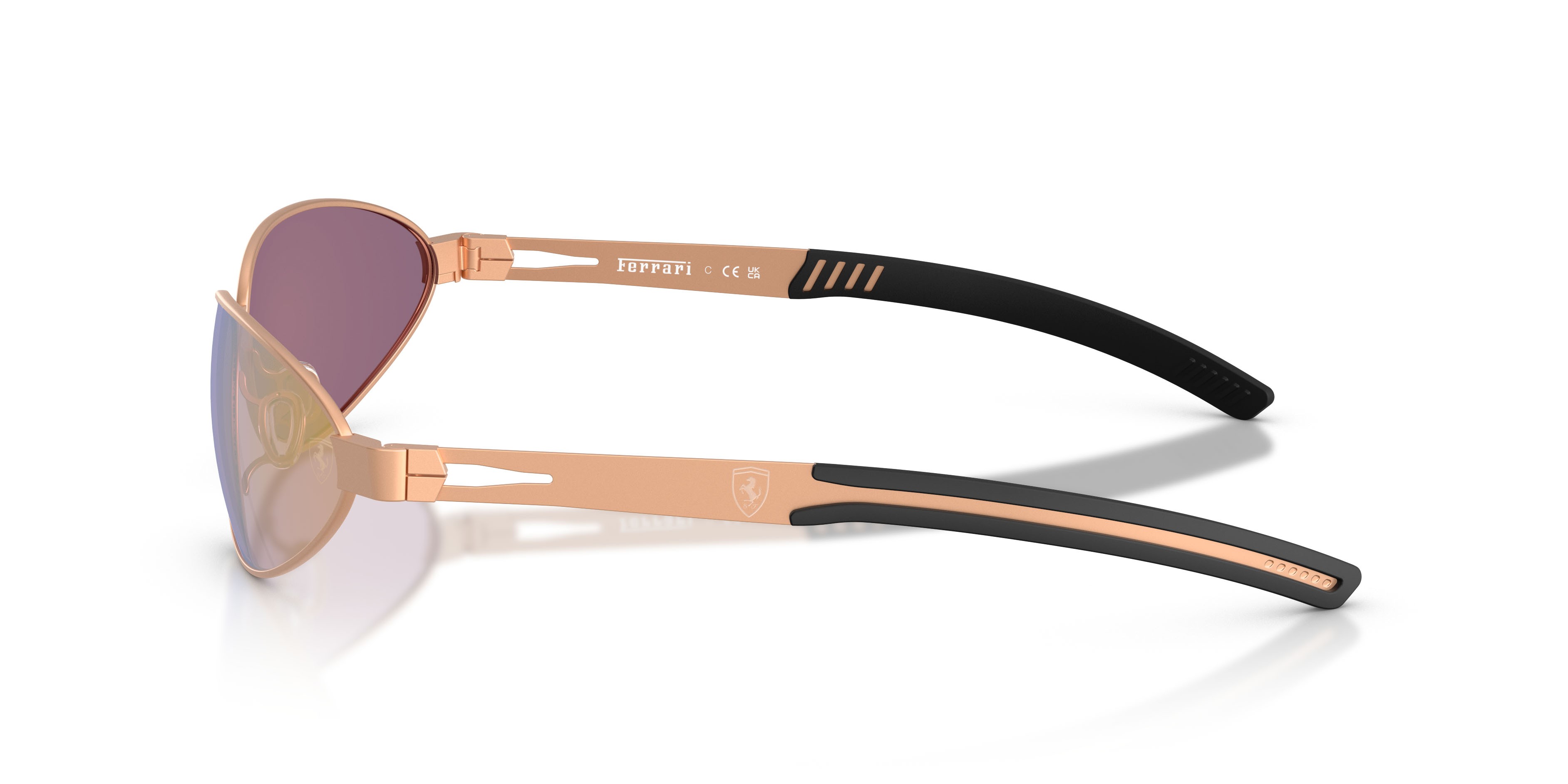 Occhiali da sole Ferrari Scuderia FZ 5008 (138/3Q) colore oro rose forma ovale lenti rosa/grigio