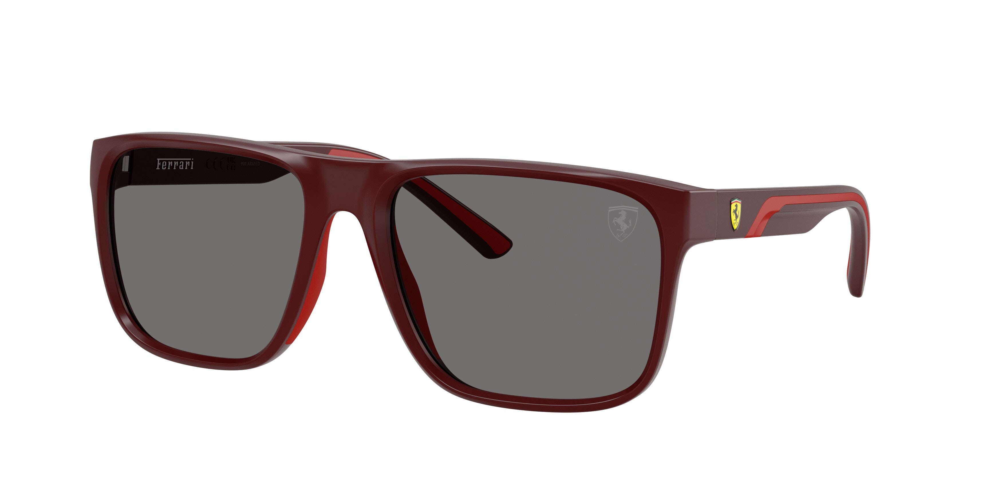 Occhiali da sole Ferrari Scuderia FZ 6002U (530/81) colore bordeaux forma quadrato lenti polar grigia