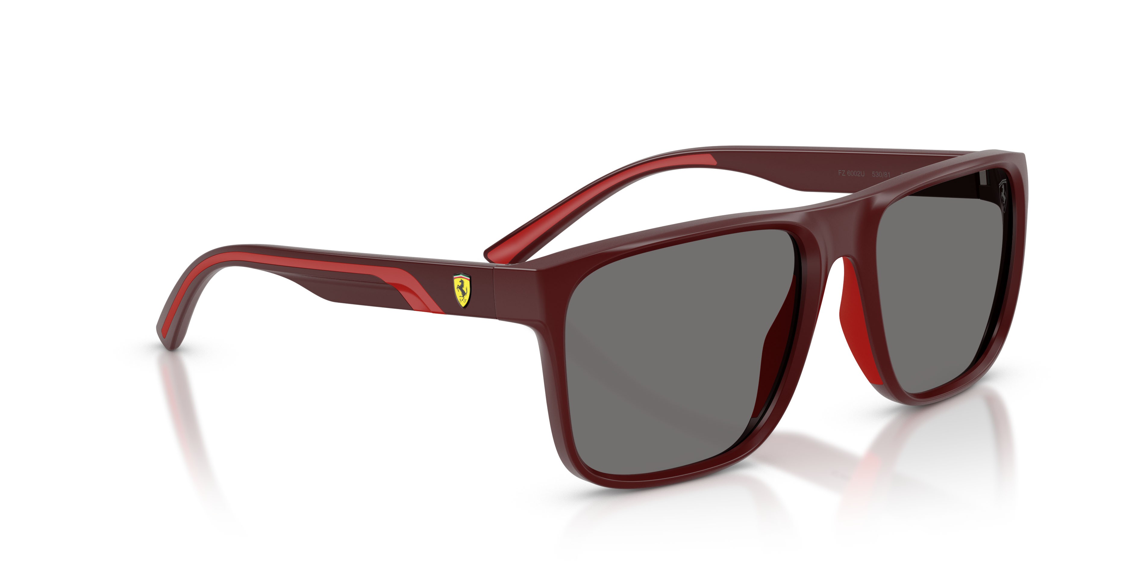 Occhiali da sole Ferrari Scuderia FZ 6002U (530/81) colore bordeaux forma quadrato lenti polar grigia