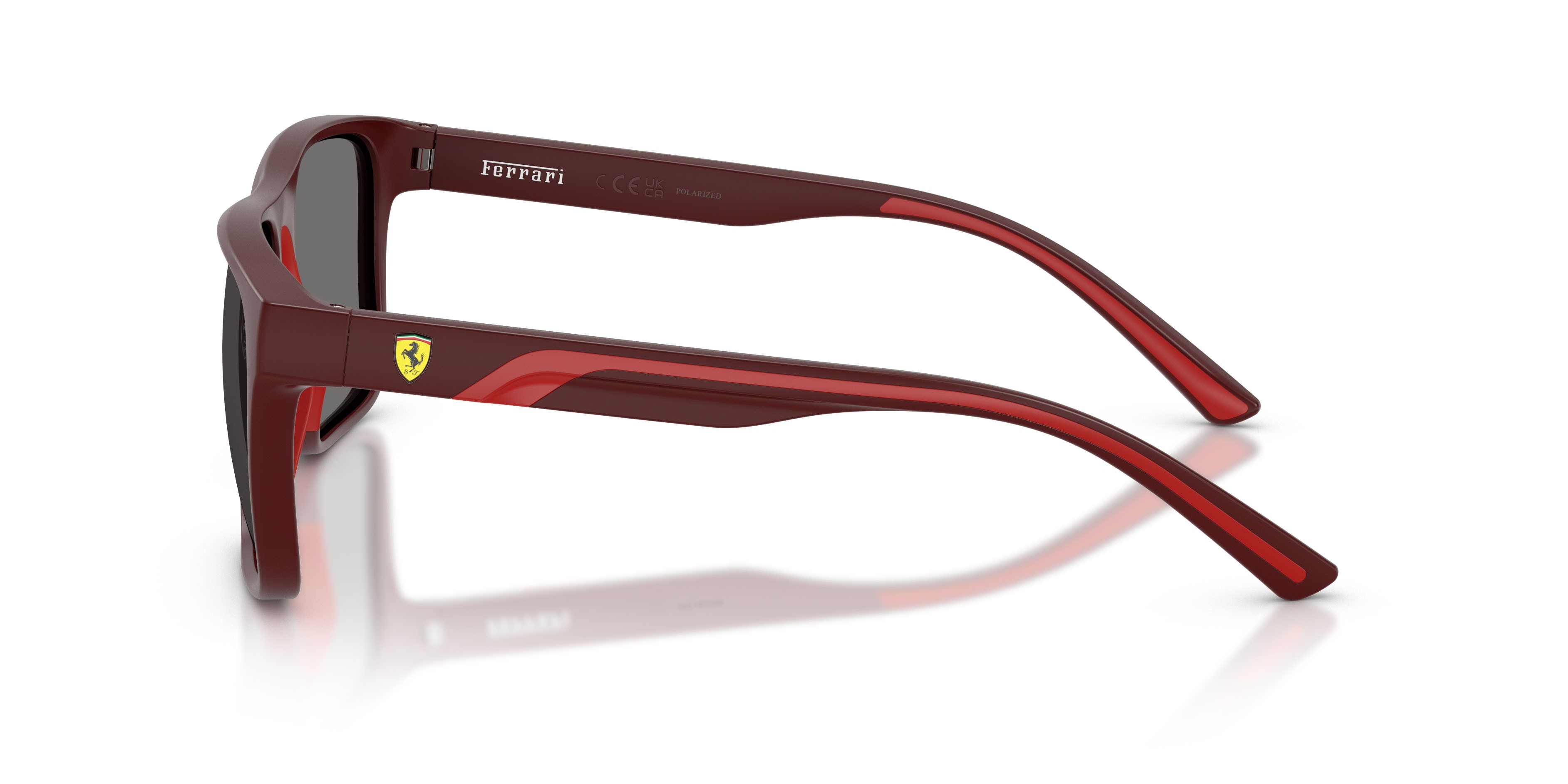 Occhiali da sole Ferrari Scuderia FZ 6002U (530/81) colore bordeaux forma quadrato lenti polar grigia
