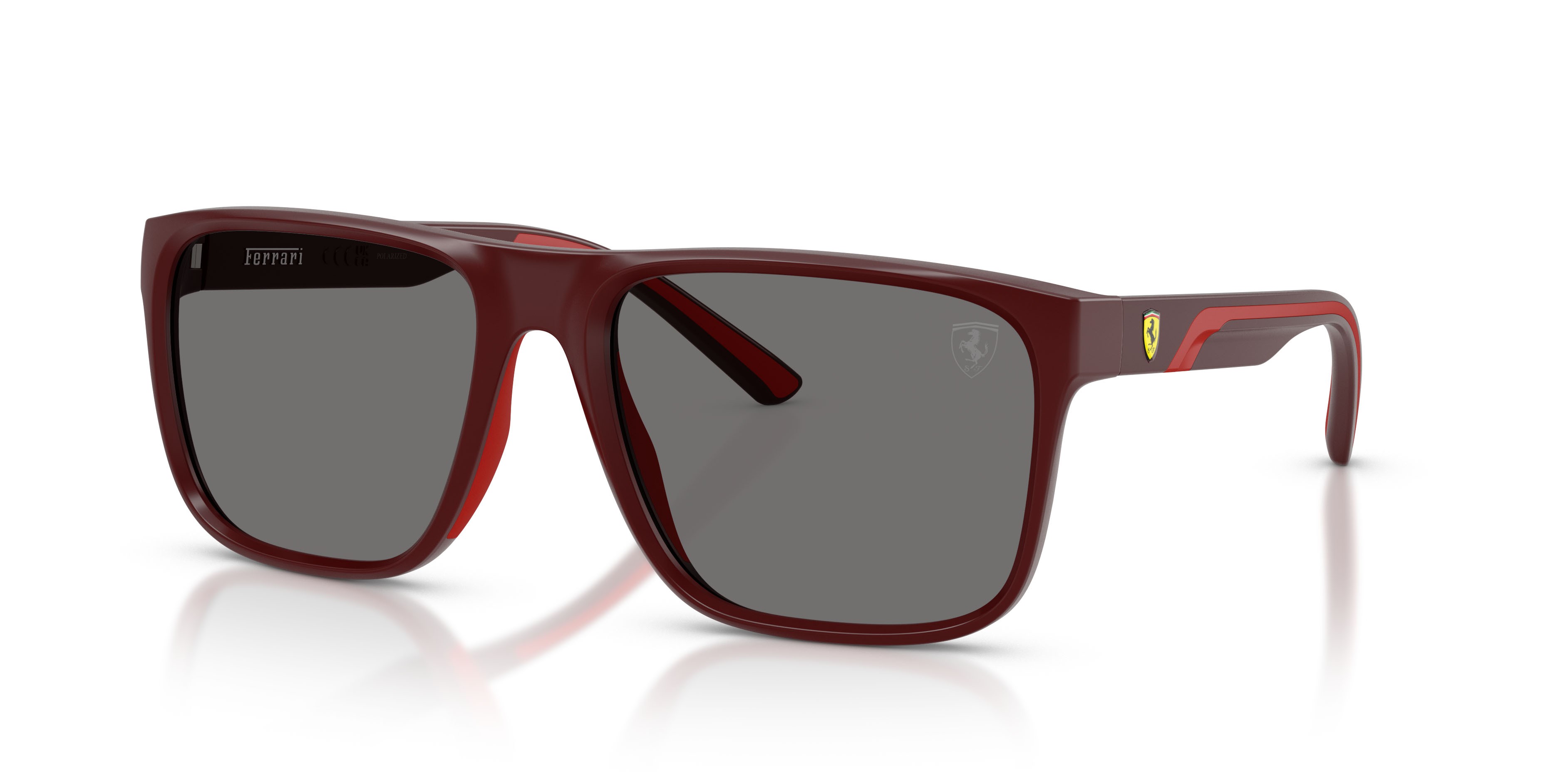 Occhiali da sole Ferrari Scuderia FZ 6002U (530/81) colore bordeaux forma quadrato lenti polar grigia