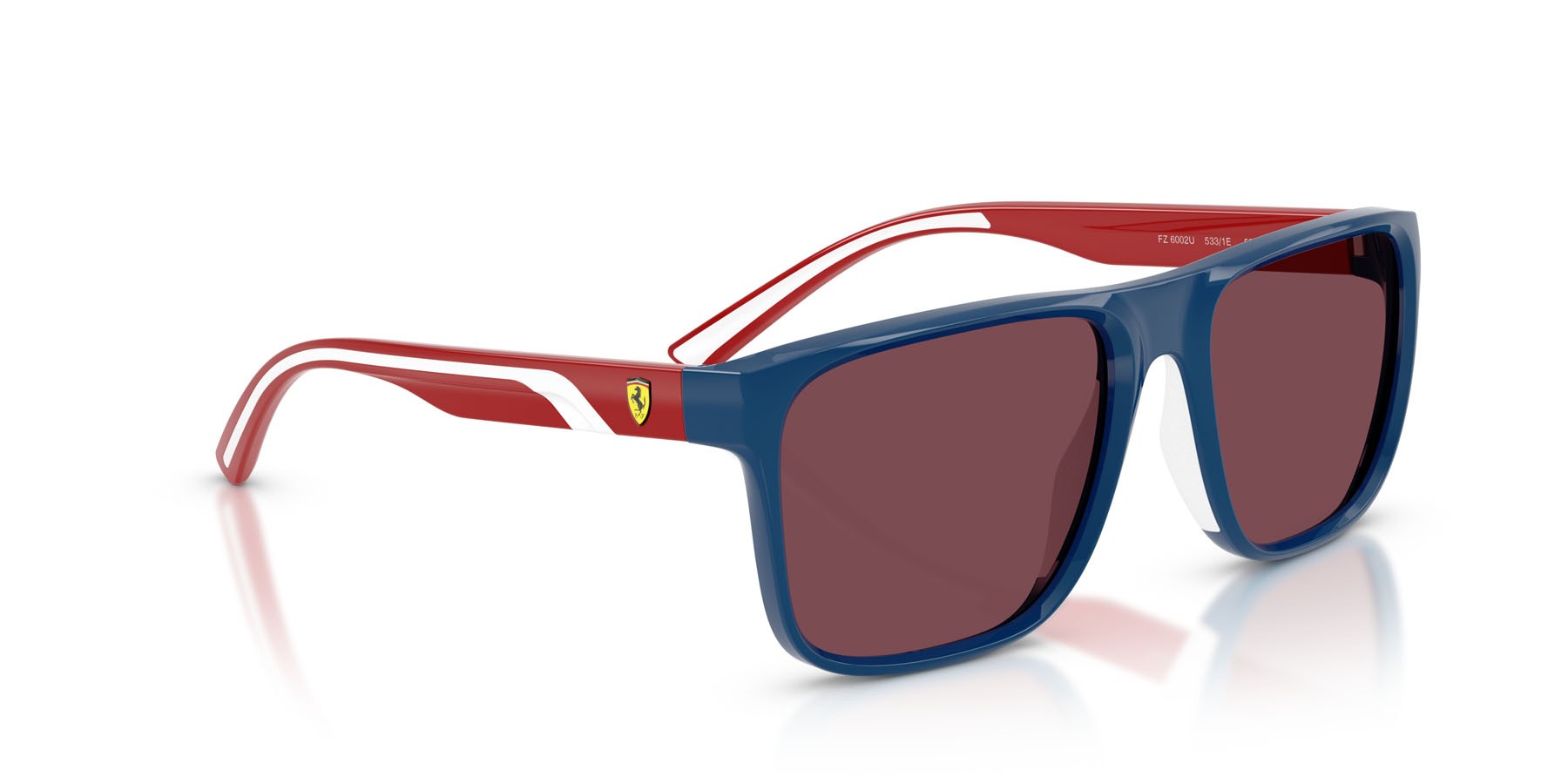 Occhiali da sole Ferrari Scuderia FZ 6002U (533/1E) colore blu forma quadrato lenti bordeaux