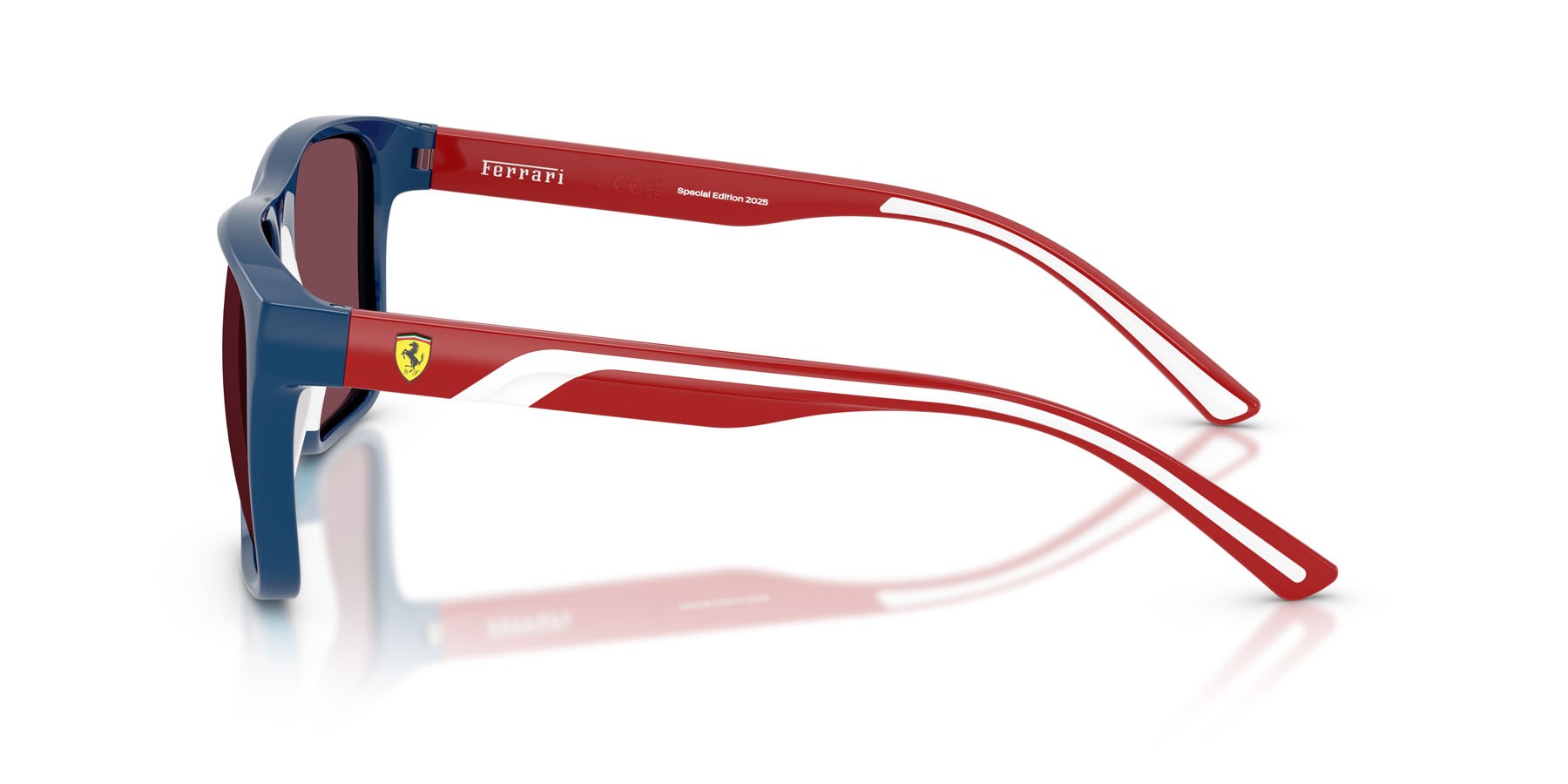 Occhiali da sole Ferrari Scuderia FZ 6002U (533/1E) colore blu forma quadrato lenti bordeaux