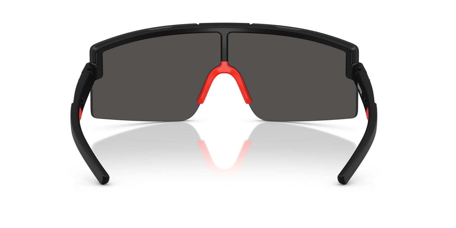 Occhiali da sole Ferrari Scuderia FZ 6008U (504/87) colore nero opaco forma rettangolare lenti grigio