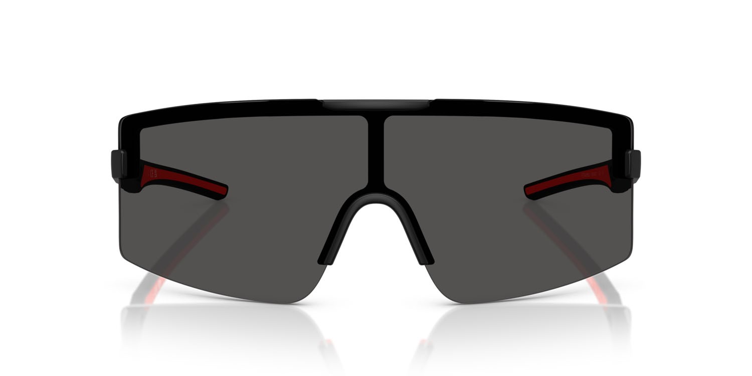 Occhiali da sole Ferrari Scuderia FZ 6008U (504/87) colore nero opaco forma rettangolare lenti grigio