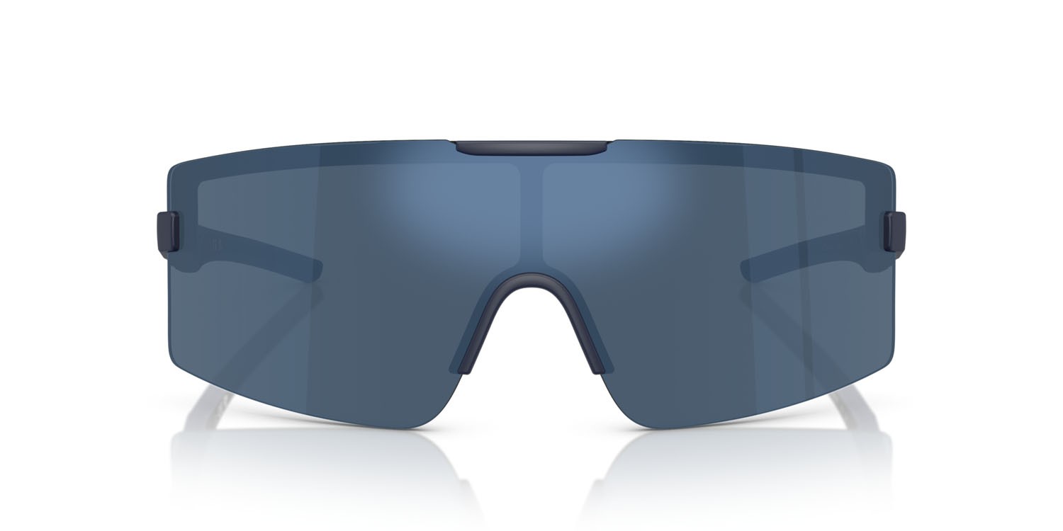 Occhiali da sole Ferrari Scuderia FZ 6008U (509/55) colore blu opaco forma rettangolare lenti blu a specchio