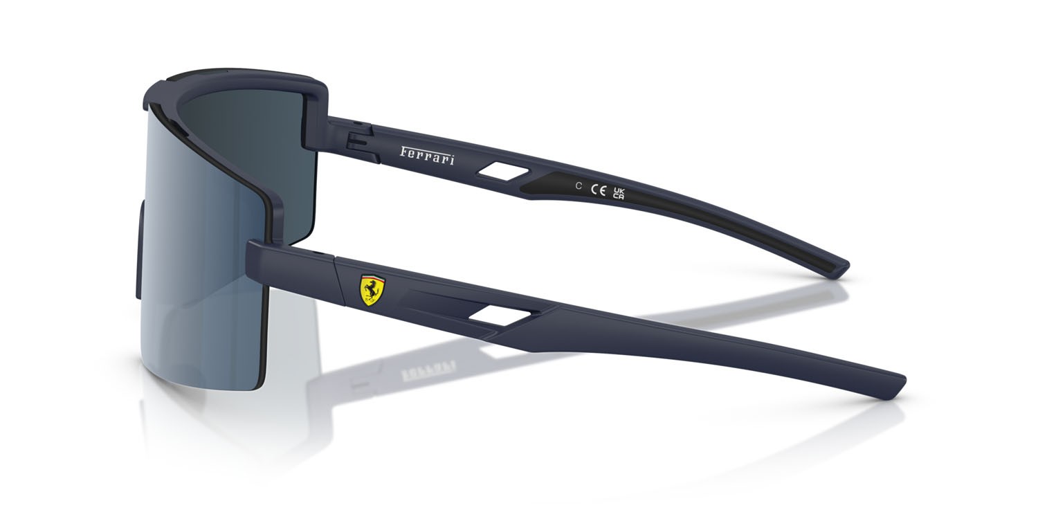 Occhiali da sole Ferrari Scuderia FZ 6008U (509/55) colore blu opaco forma rettangolare lenti blu a specchio