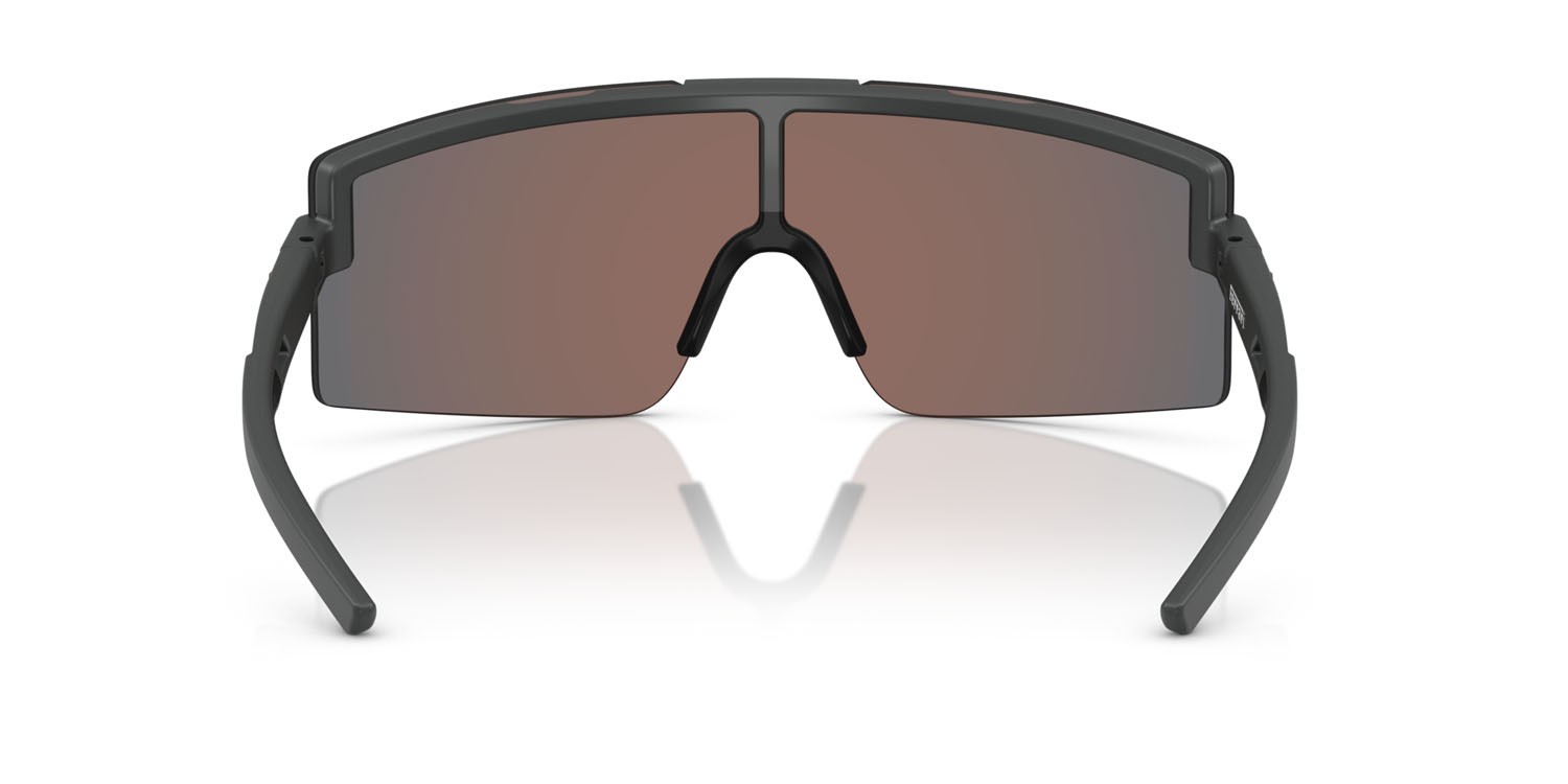 Occhiali da sole Ferrari Scuderia FZ 6008U (517/6Q) colore grigio scuro opaco forma rettangolare lenti rosso specchiato