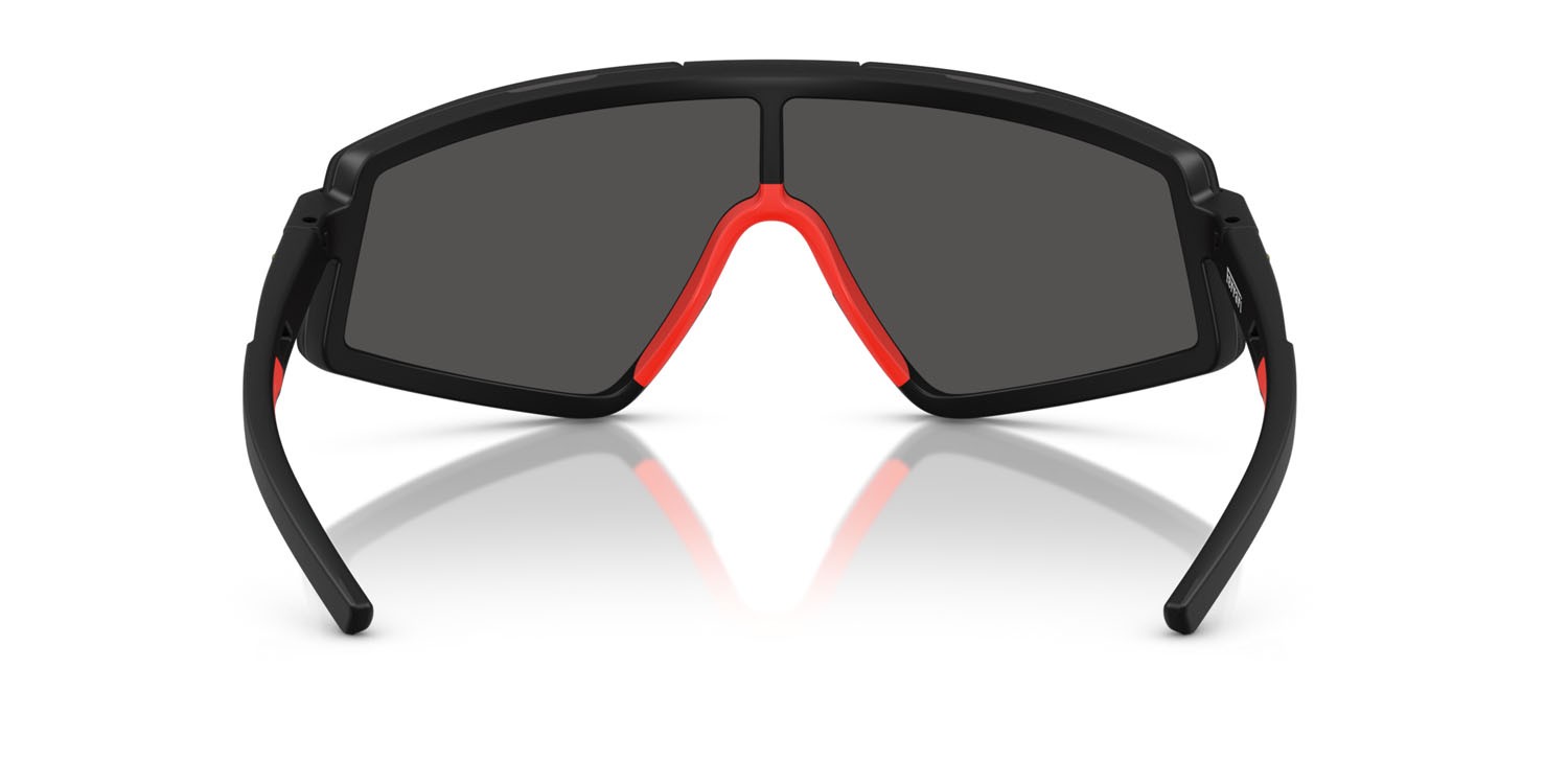 Occhiali da sole Ferrari Scuderia FZ 6009U (504/87) colore nero opaco forma irregolare lenti grigio