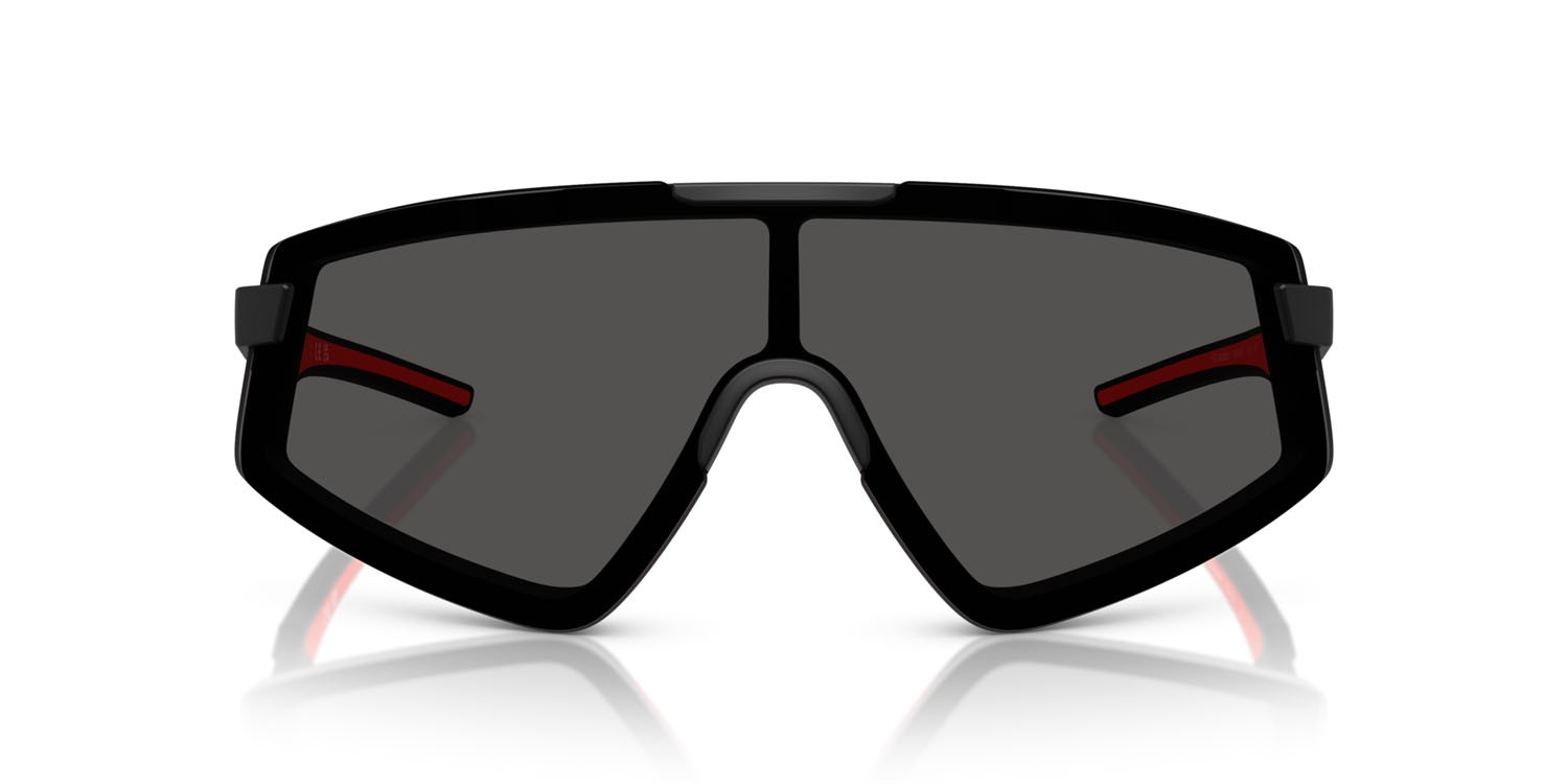 Occhiali da sole Ferrari Scuderia FZ 6009U (504/87) colore nero opaco forma irregolare lenti grigio