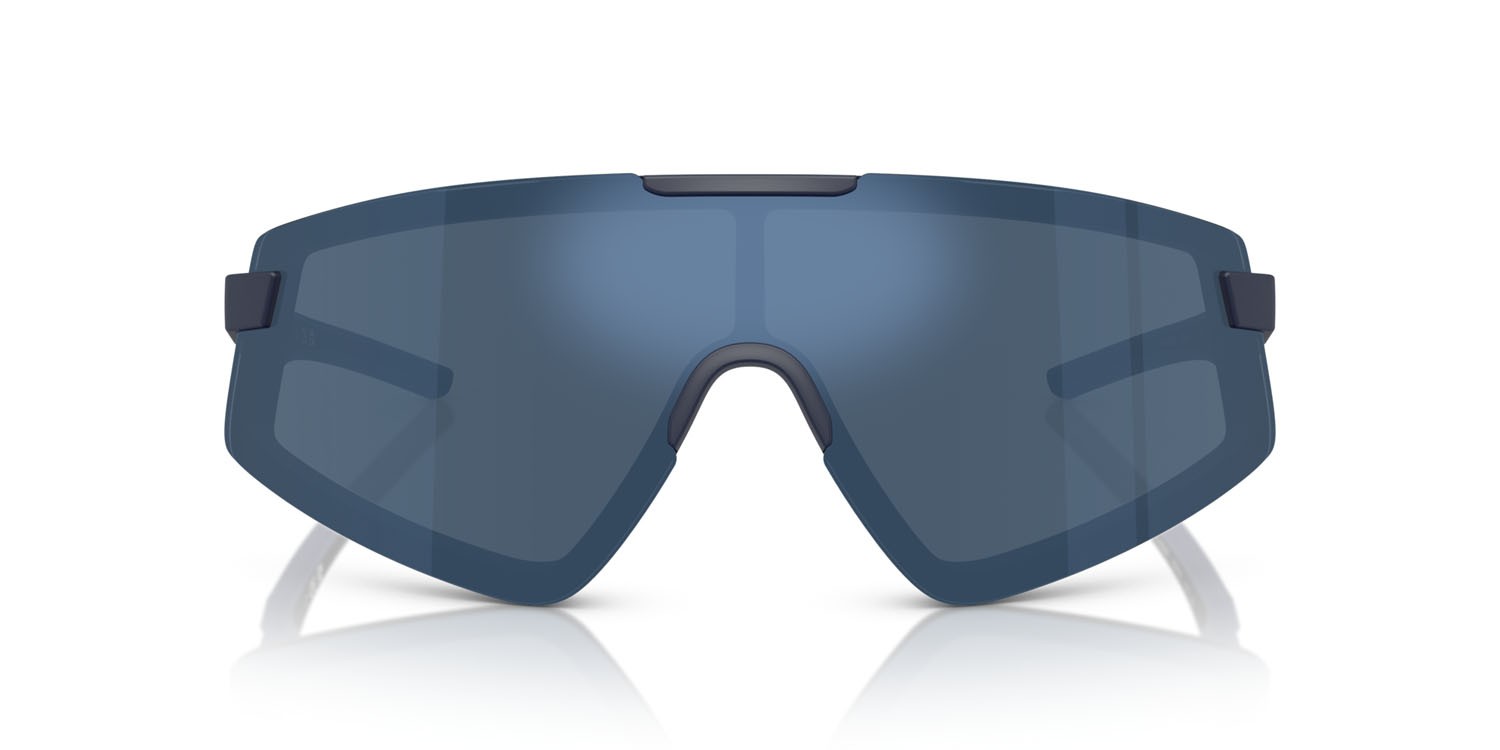 Occhiali da sole Ferrari Scuderia FZ 6009U (509/55) colore blu opaco forma irregolare lenti blu a specchio