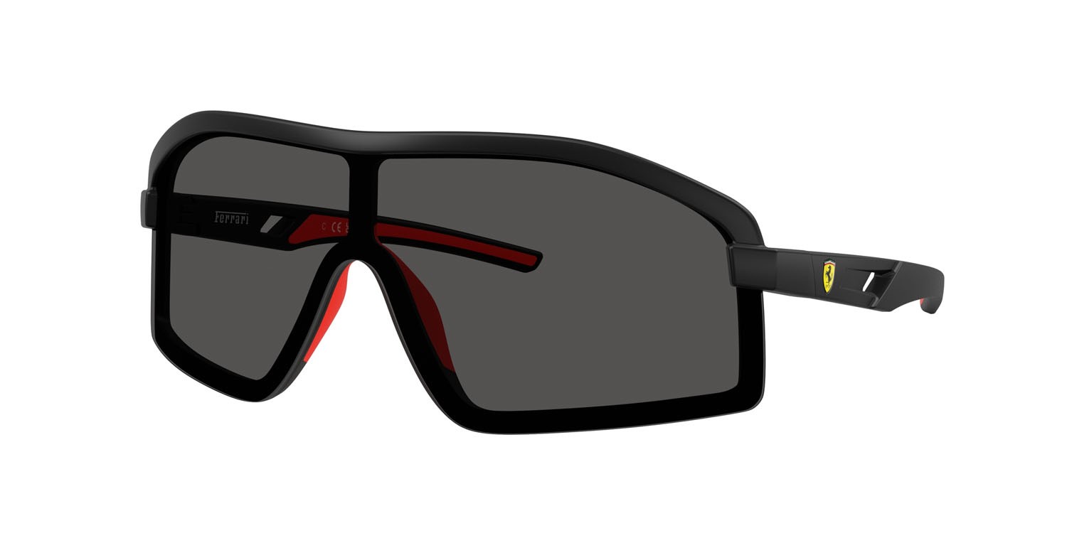 Occhiali da sole Ferrari Scuderia FZ 6010U (504/87) colore nero opaco forma irregolare lenti grigio
