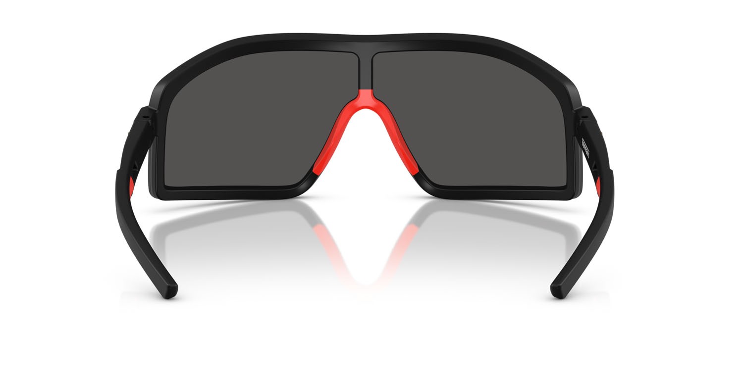 Occhiali da sole Ferrari Scuderia FZ 6010U (504/87) colore nero opaco forma irregolare lenti grigio