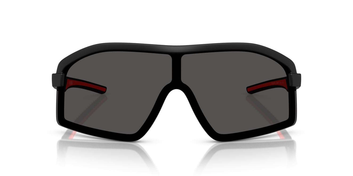 Occhiali da sole Ferrari Scuderia FZ 6010U (504/87) colore nero opaco forma irregolare lenti grigio