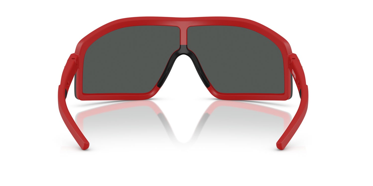Occhiali da sole Ferrari Scuderia FZ 6010U (514/87) colore rosso opaco forma irregolare lenti grigio
