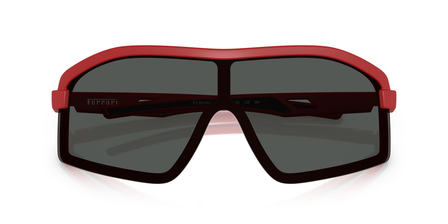 Occhiali da sole Ferrari Scuderia FZ 6010U (514/87) colore rosso opaco forma irregolare lenti grigio
