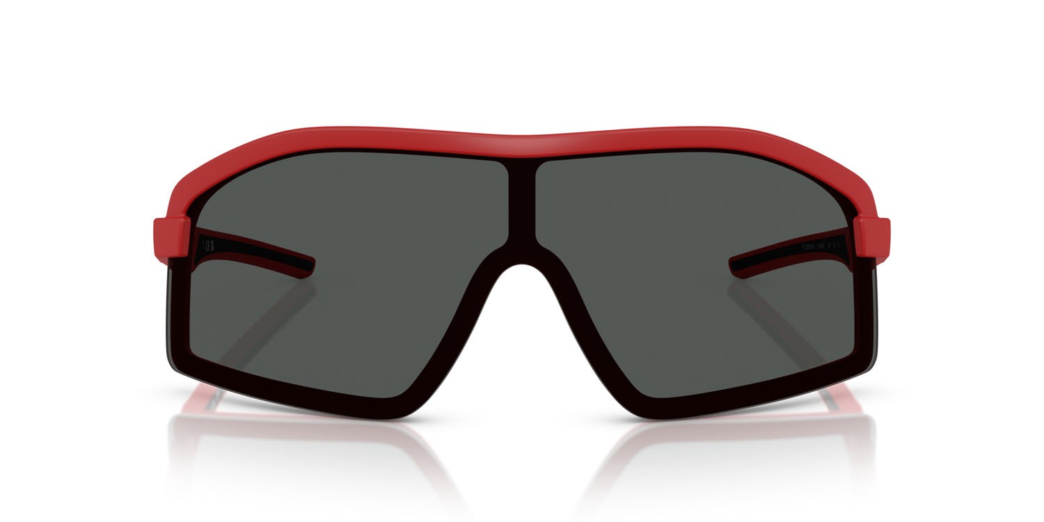 Occhiali da sole Ferrari Scuderia FZ 6010U (514/87) colore rosso opaco forma irregolare lenti grigio