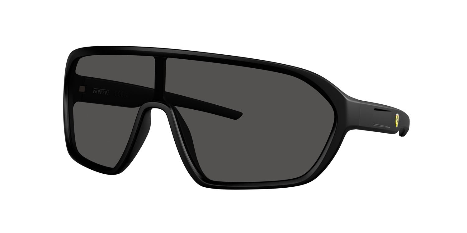 Occhiali da sole Ferrari Scuderia FZ 6011U (504/87) colore nero opaco forma quadrato lenti grigio