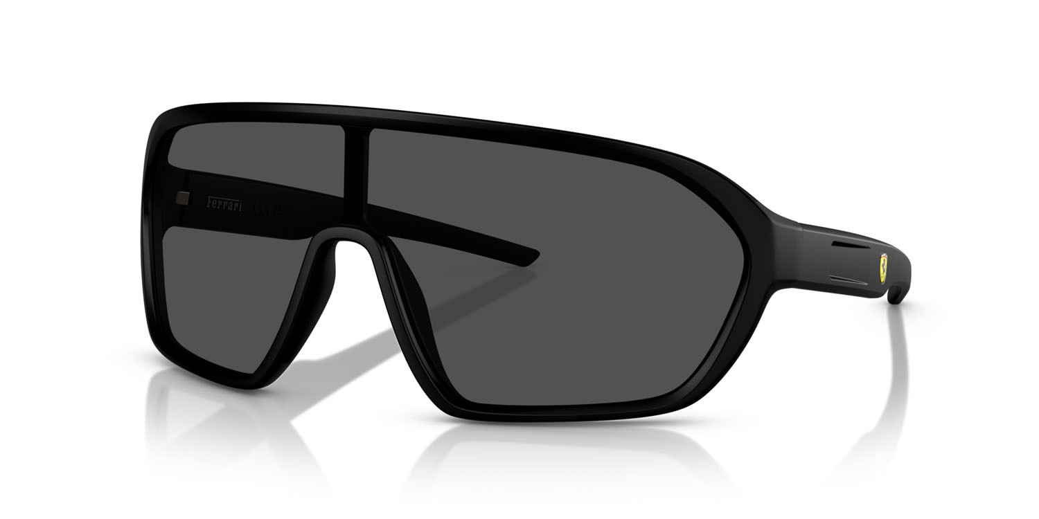 Occhiali da sole Ferrari Scuderia FZ 6011U (504/87) colore nero opaco forma quadrato lenti grigio