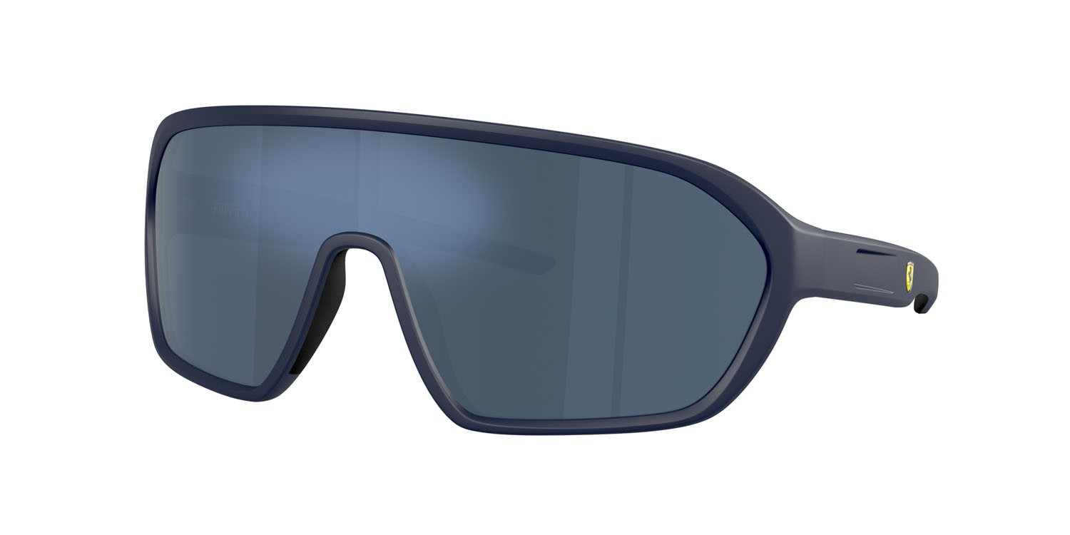 Occhiali da sole Ferrari Scuderia FZ 6011U (509/55) colore blu opaco forma quadrato lenti blu a specchio