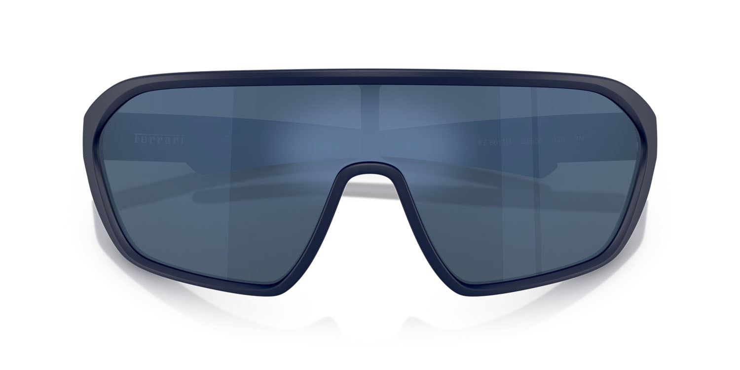 Occhiali da sole Ferrari Scuderia FZ 6011U (509/55) colore blu opaco forma quadrato lenti blu a specchio