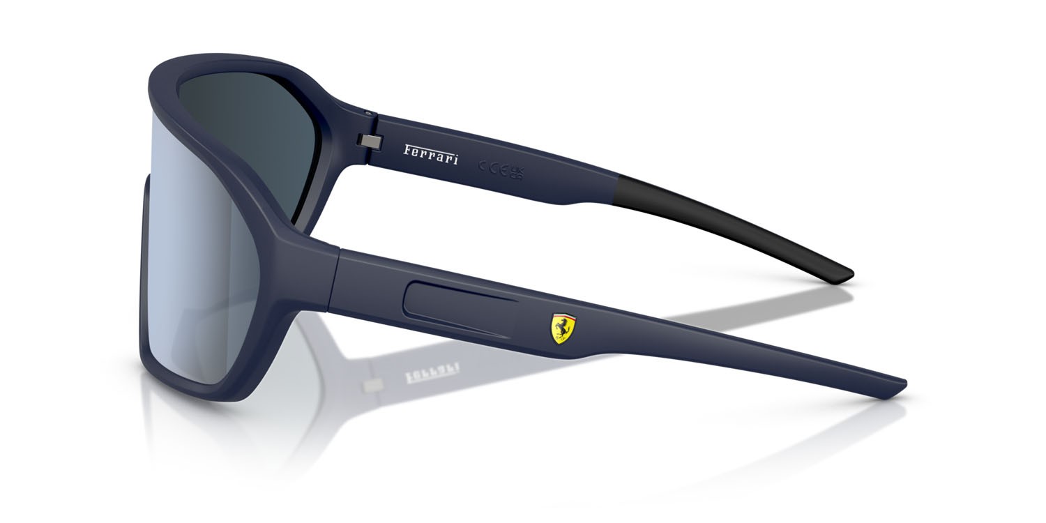 Occhiali da sole Ferrari Scuderia FZ 6011U (509/55) colore blu opaco forma quadrato lenti blu a specchio