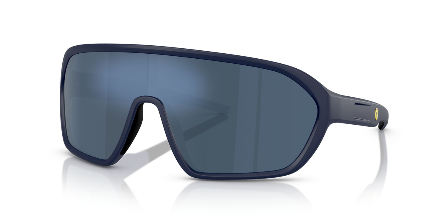 Occhiali da sole Ferrari Scuderia FZ 6011U (509/55) colore blu opaco forma quadrato lenti blu a specchio