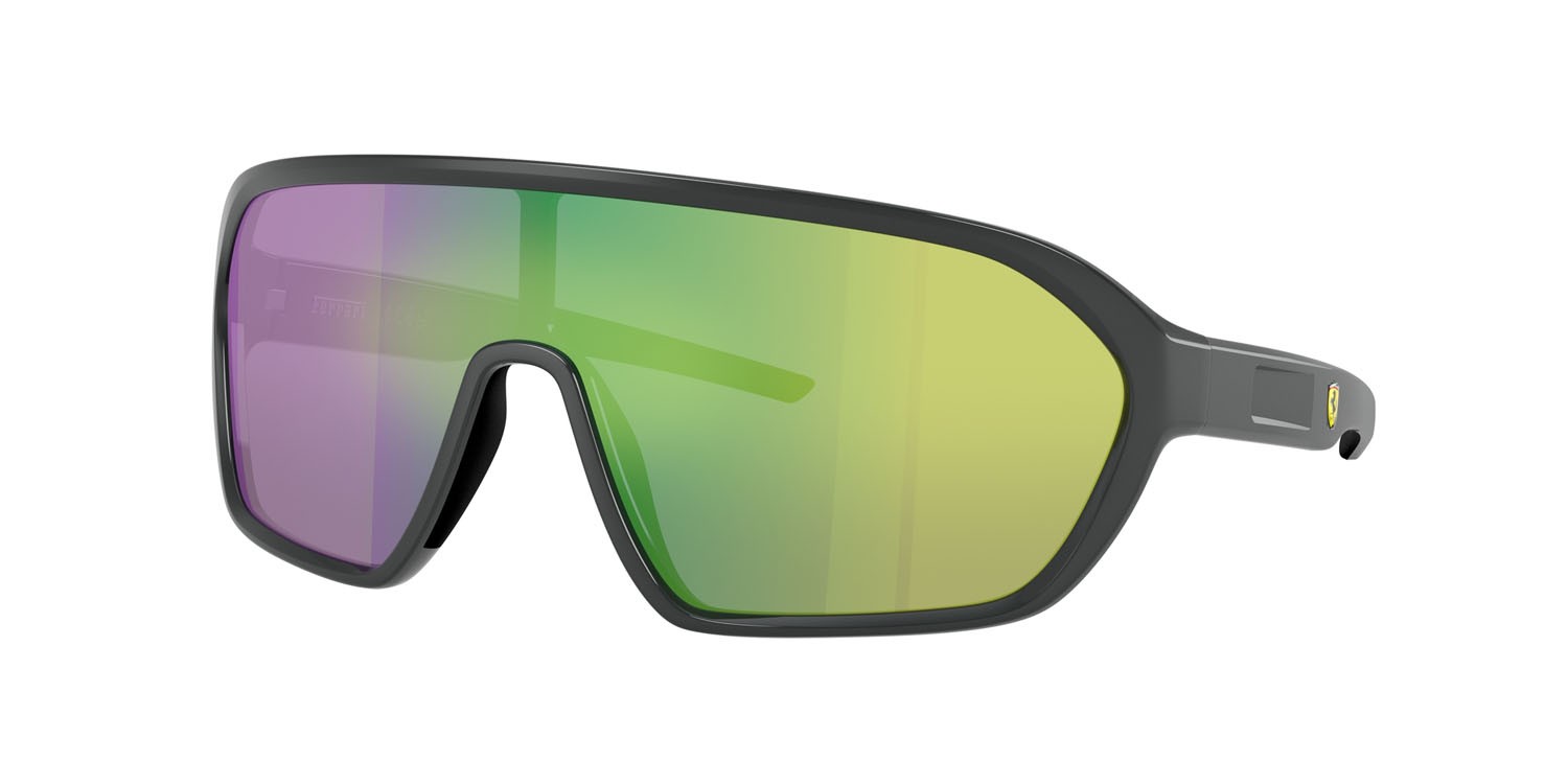 Occhiali da sole Ferrari Scuderia FZ 6011U (522/M2) colore grigio forma quadrato lenti verde a specchio