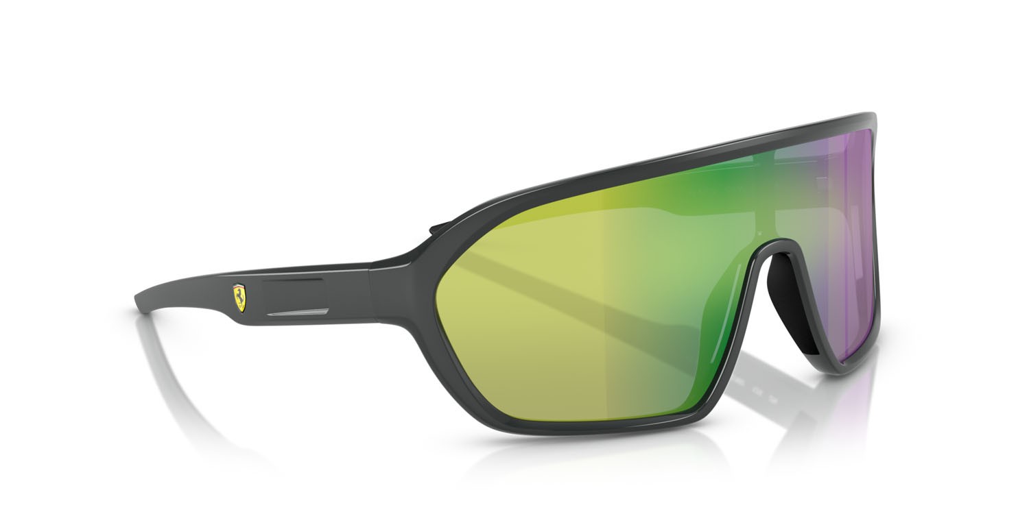 Occhiali da sole Ferrari Scuderia FZ 6011U (522/M2) colore grigio forma quadrato lenti verde a specchio