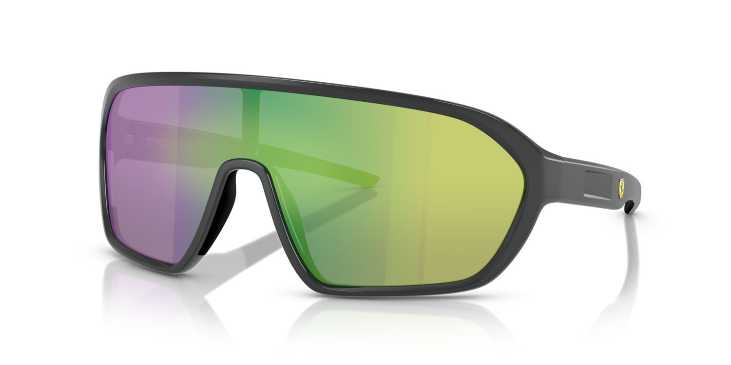 Occhiali da sole Ferrari Scuderia FZ 6011U (522/M2) colore grigio forma quadrato lenti verde a specchio