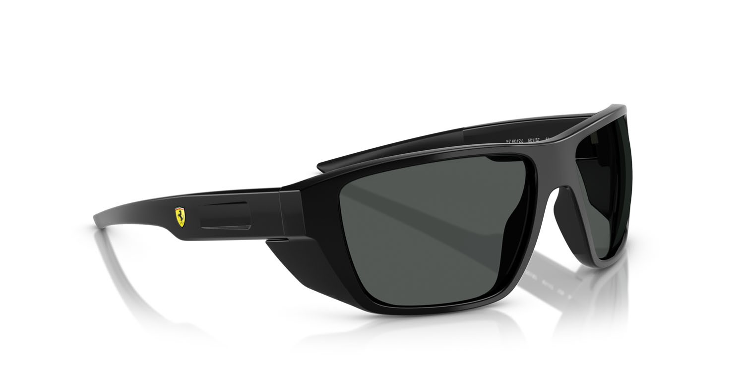 Occhiali da sole Ferrari Scuderia FZ 6012U (501/87) colore nero forma rettangolare lenti grigio