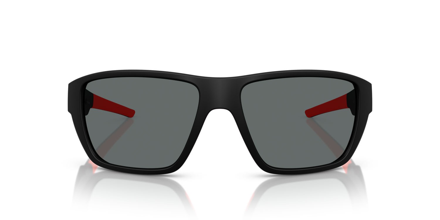 Occhiali da sole Ferrari Scuderia FZ 6012U (504/81) colore nero opaco forma rettangolare lenti polar grigio