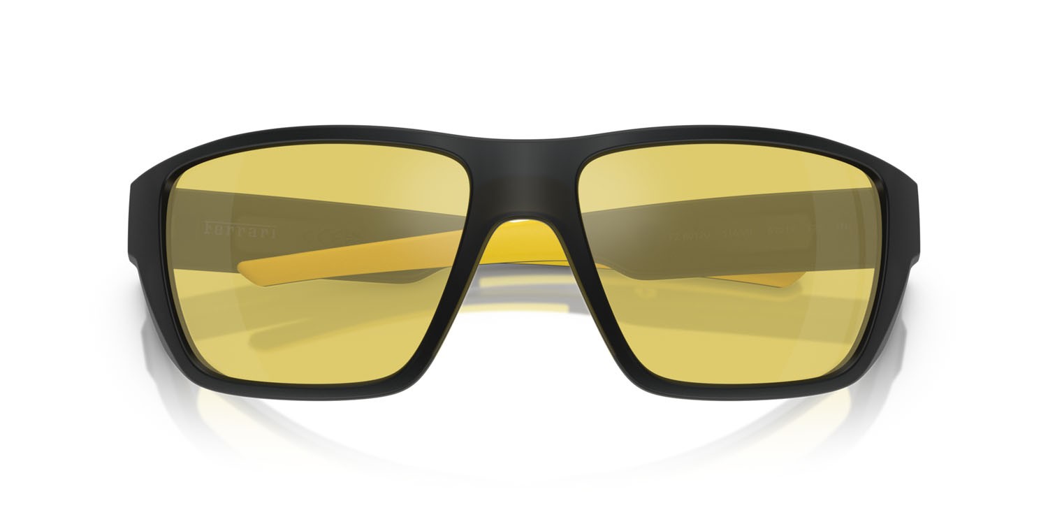 Occhiali da sole Ferrari Scuderia FZ 6012U (516/V9) colore grigio opaco forma rettangolare lenti giallo a specchio
