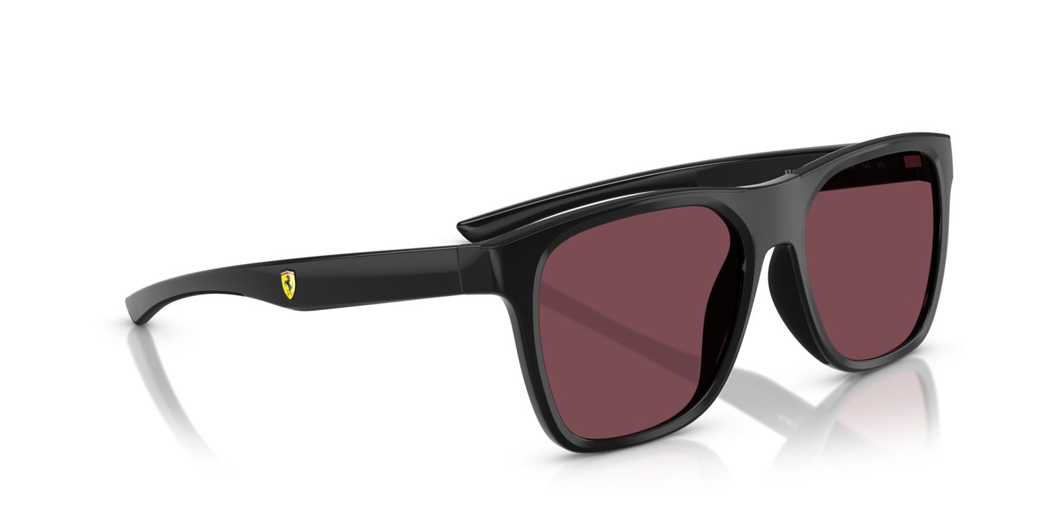 Occhiali da sole Ferrari Scuderia FZ 6013D (501/1E) colore nero forma quadrato lenti rosso