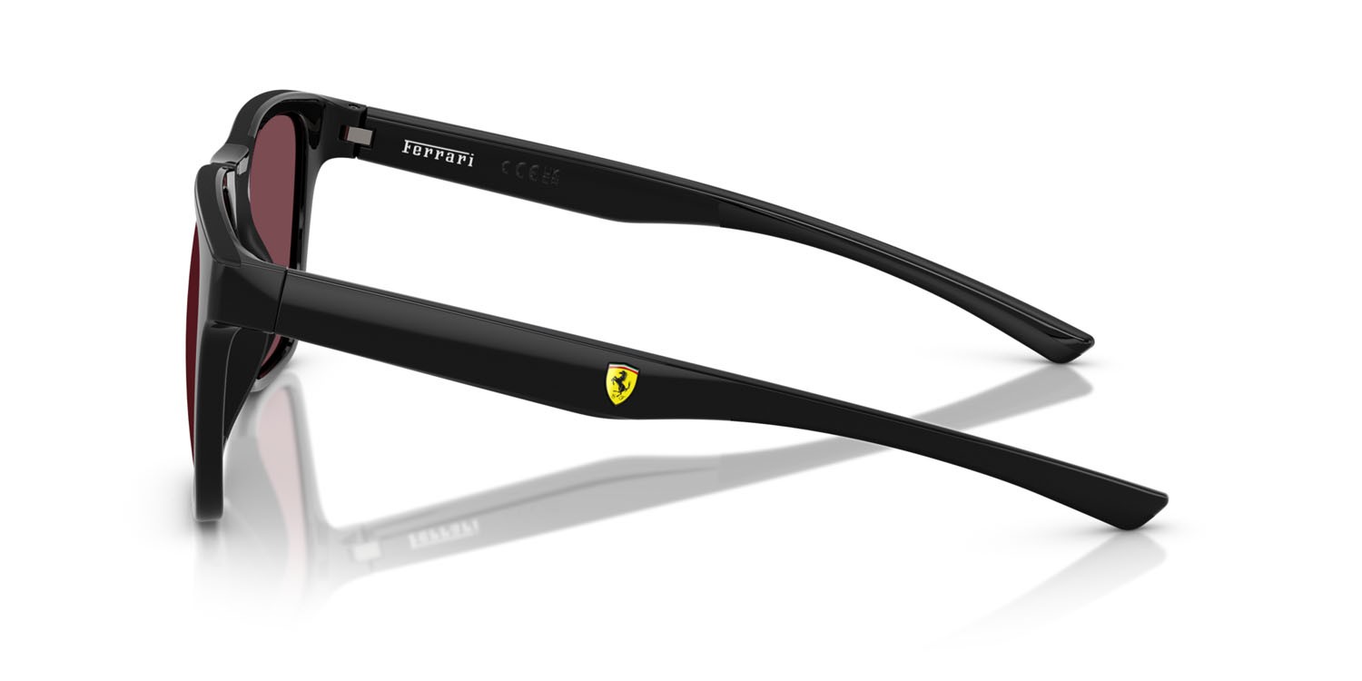 Occhiali da sole Ferrari Scuderia FZ 6013D (501/1E) colore nero forma quadrato lenti rosso