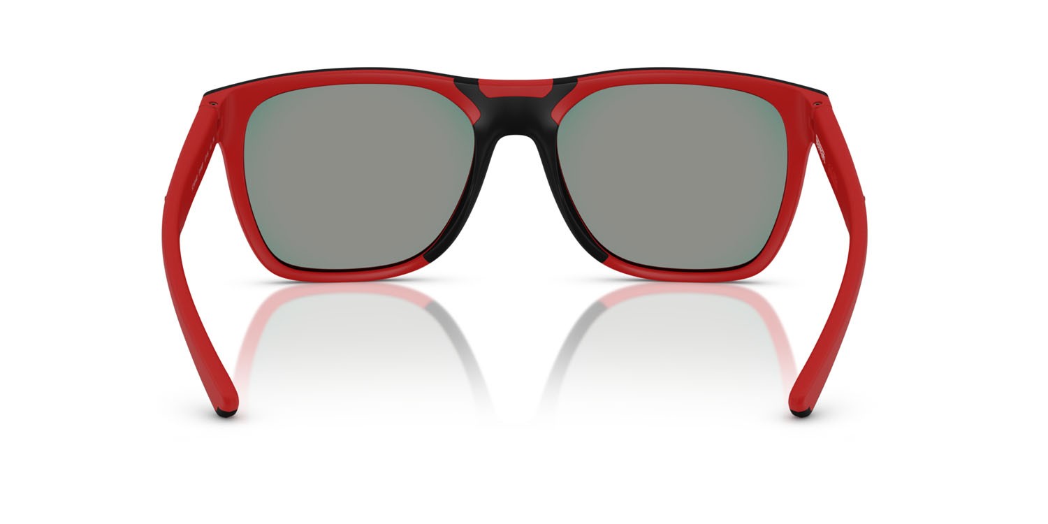 Occhiali da sole Ferrari Scuderia FZ 6013D (514/6P) colore rosso opaco forma quadrato lenti rosso specchiato